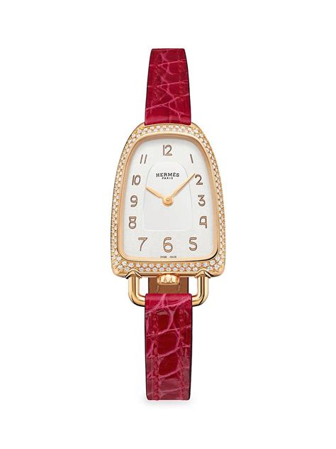 hermes diamond bracelet watch|Hermes unisex 2101079 watch.